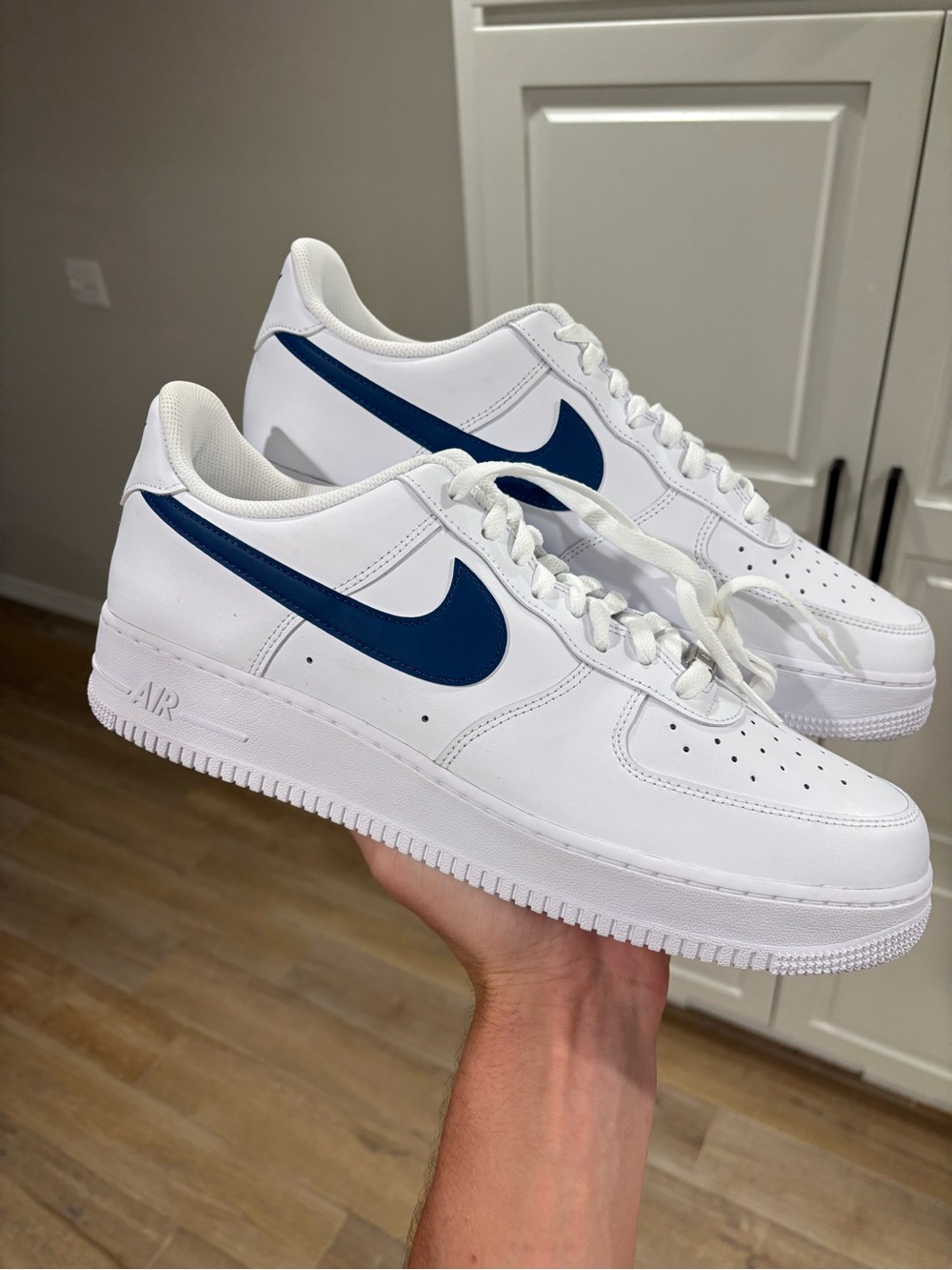 Nike Air Force 1 '07 Low ‘White Court Blue’ Men’s Size 13 Sneakers | FJ4146-123